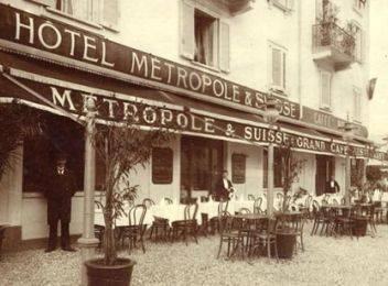 Storica immagine della Terrazza Ristorante Imbarcadero alla fine del'800